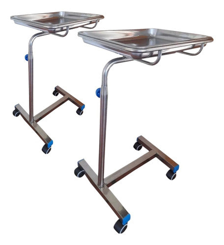 Mesa Mayo 2 Unidades Bandeja Removible 45x70 A 110 Cms Alto
