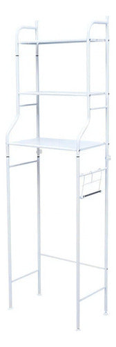 Mueble Organizador 3 Estantes De Metal Ideal Sobre Inodoro Color Blanco