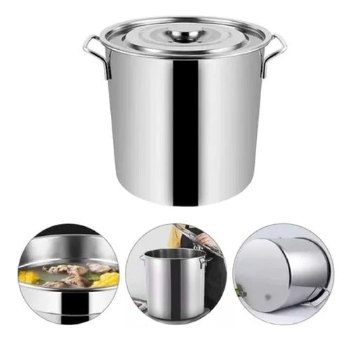 Olla Acero Inoxidable Fondo Cocina 90 Litros