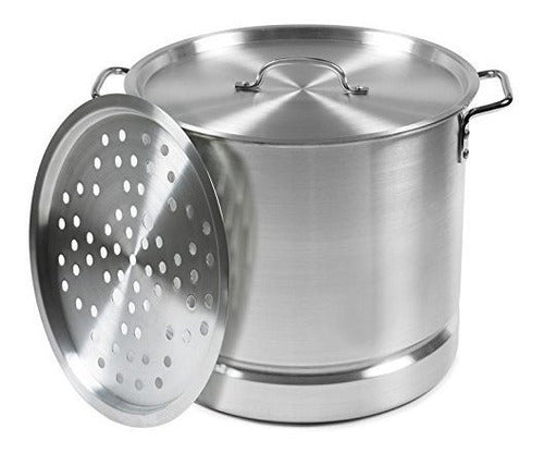 Imusa Usa  Olla De Aluminio Para Tamal Y Vaporera De 32...