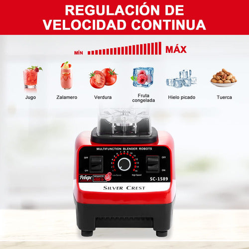 Licuadora Industrial Professional Blender Sc-1589 2 L