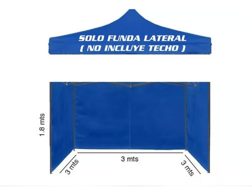 Lona Repuesto Lateral 3x3 Mts Toldo Plegable Jardin