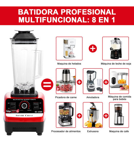 Licuadora Industrial Professional Blender Sc-1589 2 L