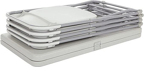 Office Star Juego De Mesa Y Silla, Color Gris Claro,