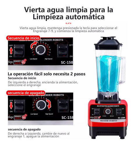 Licuadora Industrial Professional Blender Sc-1589 2 L