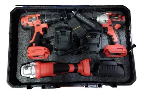 Kit 3 En 1 Galletero De 4  Atornillador Y Llave Impacto