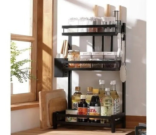 Organizador Cocina Especiero Rack 3 Niveles Especias Metal