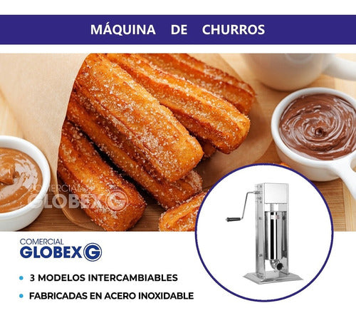 Máquina Churros Manual Vertical 3 Lts Acero Inoxidable