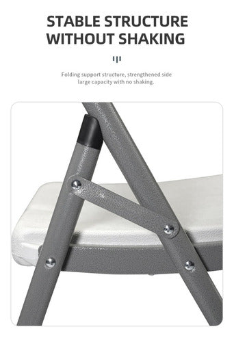 Silla de jardín KICMX Silla plegable de plastico KIC-CH56 color blanco 6 cuerpos 84cm x 46cm x 56cm - pack de 6 unidades