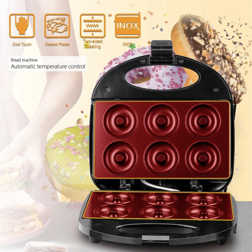 Mini Máquina Para Hacer Donas Postres Donuts Sokany Color Negro