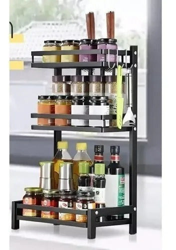 Organizador Cocina Especiero Rack 3 Niveles Especias Metal