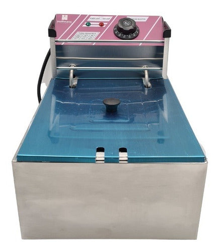 Freidora Eléctrica De Aceite Hoffmans Hm-88-1 Acero Inoxi.
