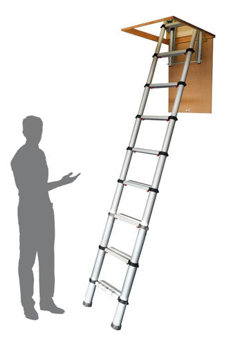 Escalera Para Ático Plegable De Aluminio 3.2 Mt