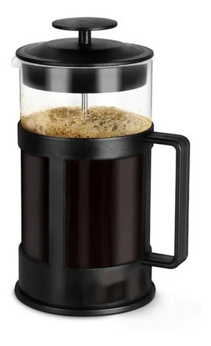 Prensa Francesa 350ml Filtro Vidrio Café Color Negro