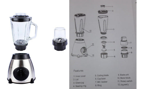 Procesador Alimento Licuadora Kenwood 1.5l 850w Vidrio X10un