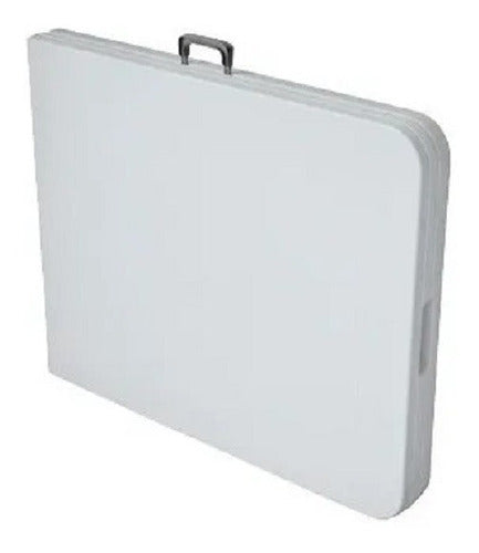 Mesa Plegable Tipo Maleta 180cm, Arma Fácil, Blanca