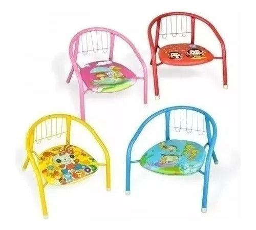 Silla Niños Niñas Metálicas Varios Colores Y Diseño