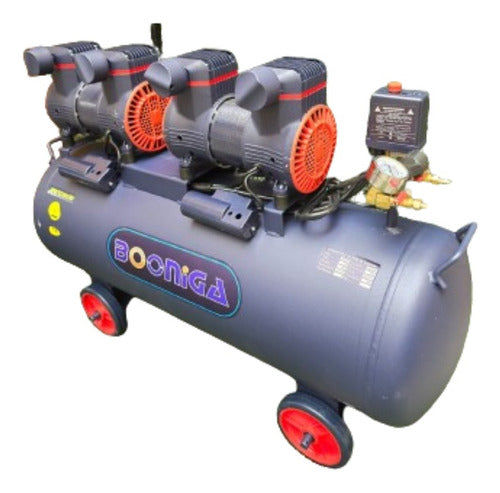 Compresor 100 Litros 1200w 220v Insonoro Booniga
