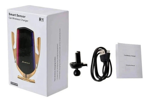 Soporte Para Celular Auto Con Cargador Inalámbrico R1
