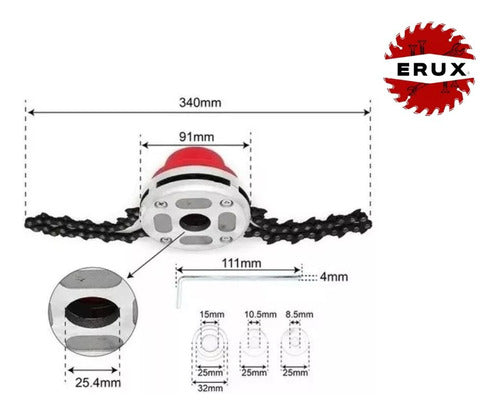 Trimmer Con Cadena Para Orilladoras