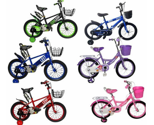 Bicicleta Aro 12 Para Niñas Y Niños Con Canasto