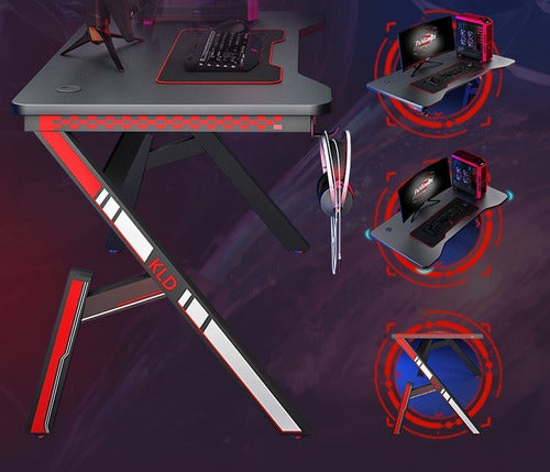 Escritorio Gamer Modelo Y Espesor 16mm, 120x60x75