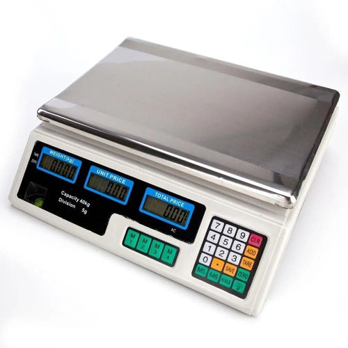 Balanza Pesa Digital 40kg Con Bandeja Comercial