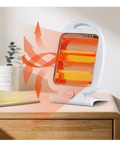 Estufa Calefactor Cuarzo 800w Sistema Seguridad Bajo Consumo
