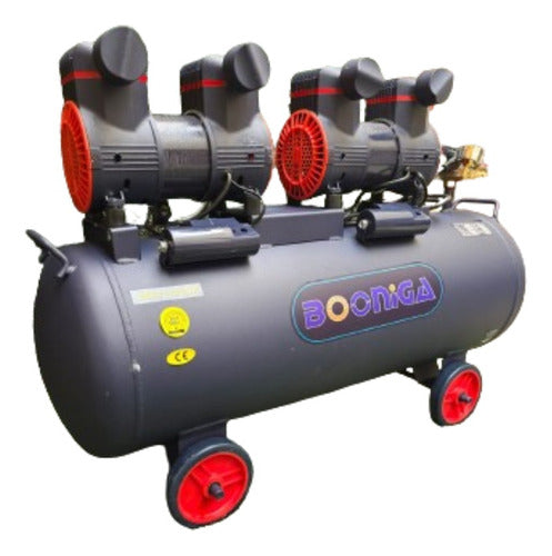 Compresor 100 Litros 1200w 220v Insonoro Booniga