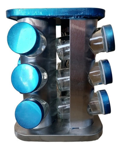 Condimenteros Especieros Metalico Giratorio 12 Frascos