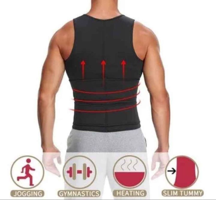 Faja de Caballero Chaleco Neopreno Reductora Efecto Sauna