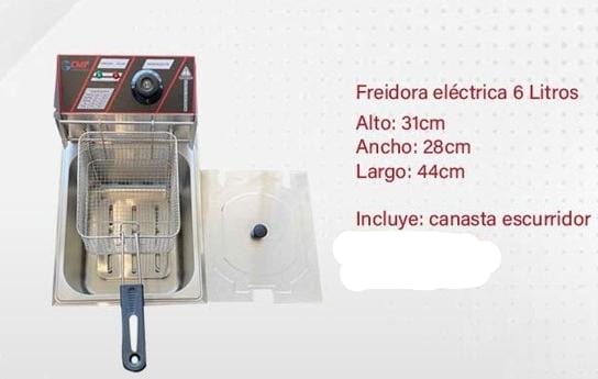 Freidora Eléctrica individual 6 lts