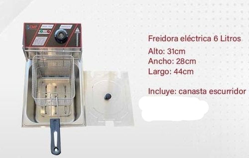 Freidora Eléctrica individual 6 lts