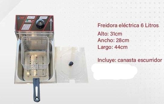 Freidora Eléctrica individual 6 lts