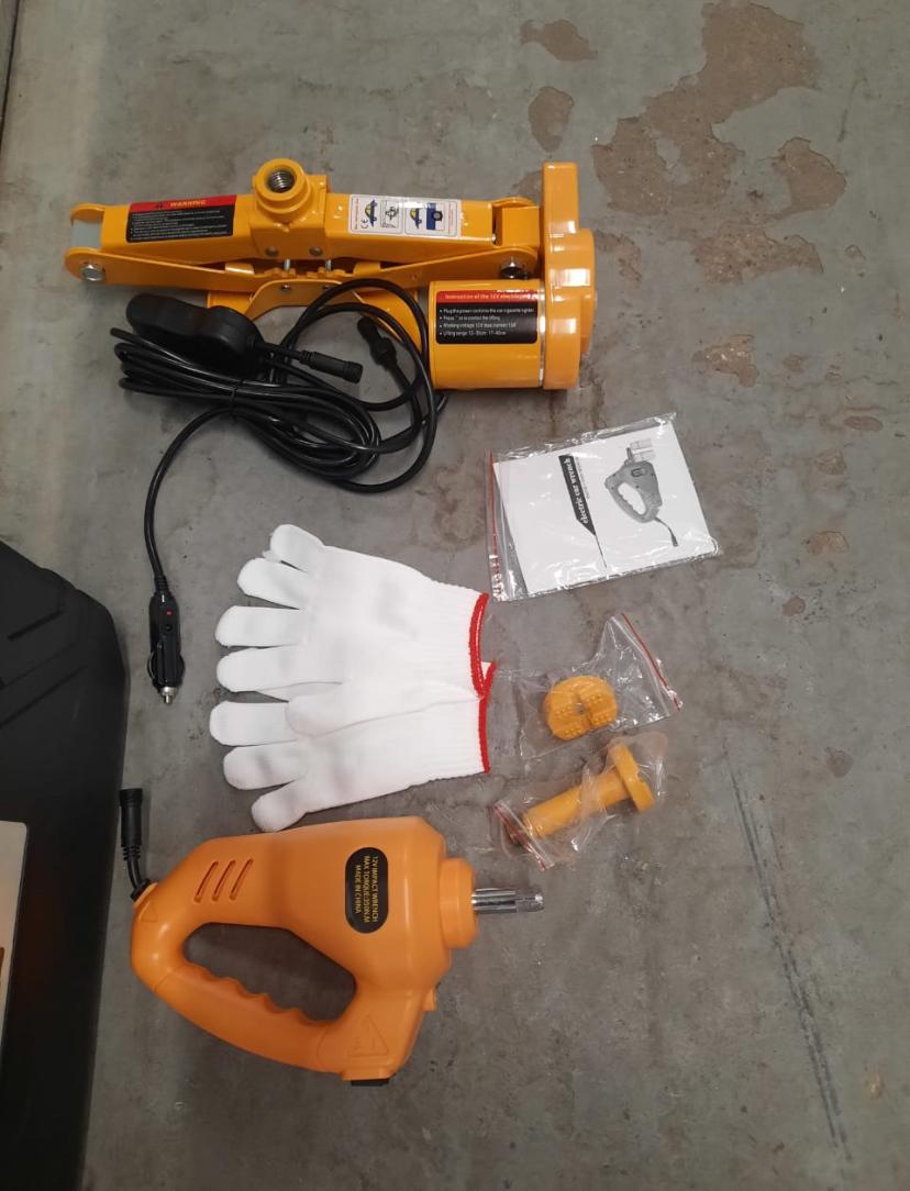 Kit Gata Eléctrica Para Vehículos 12 V 2t Llave Impacto