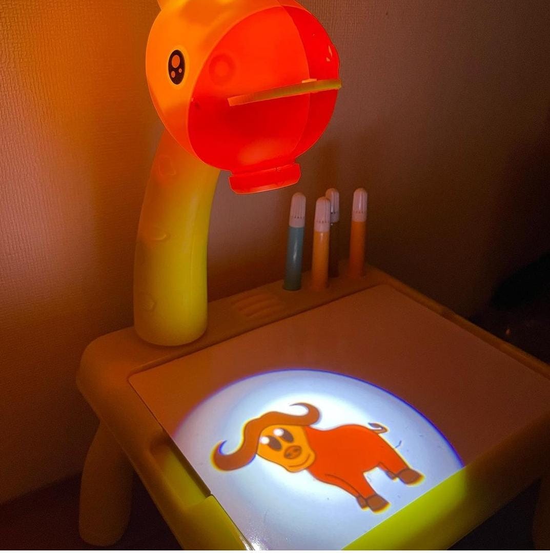 Mesa con Proyector de dibujo Amarillo