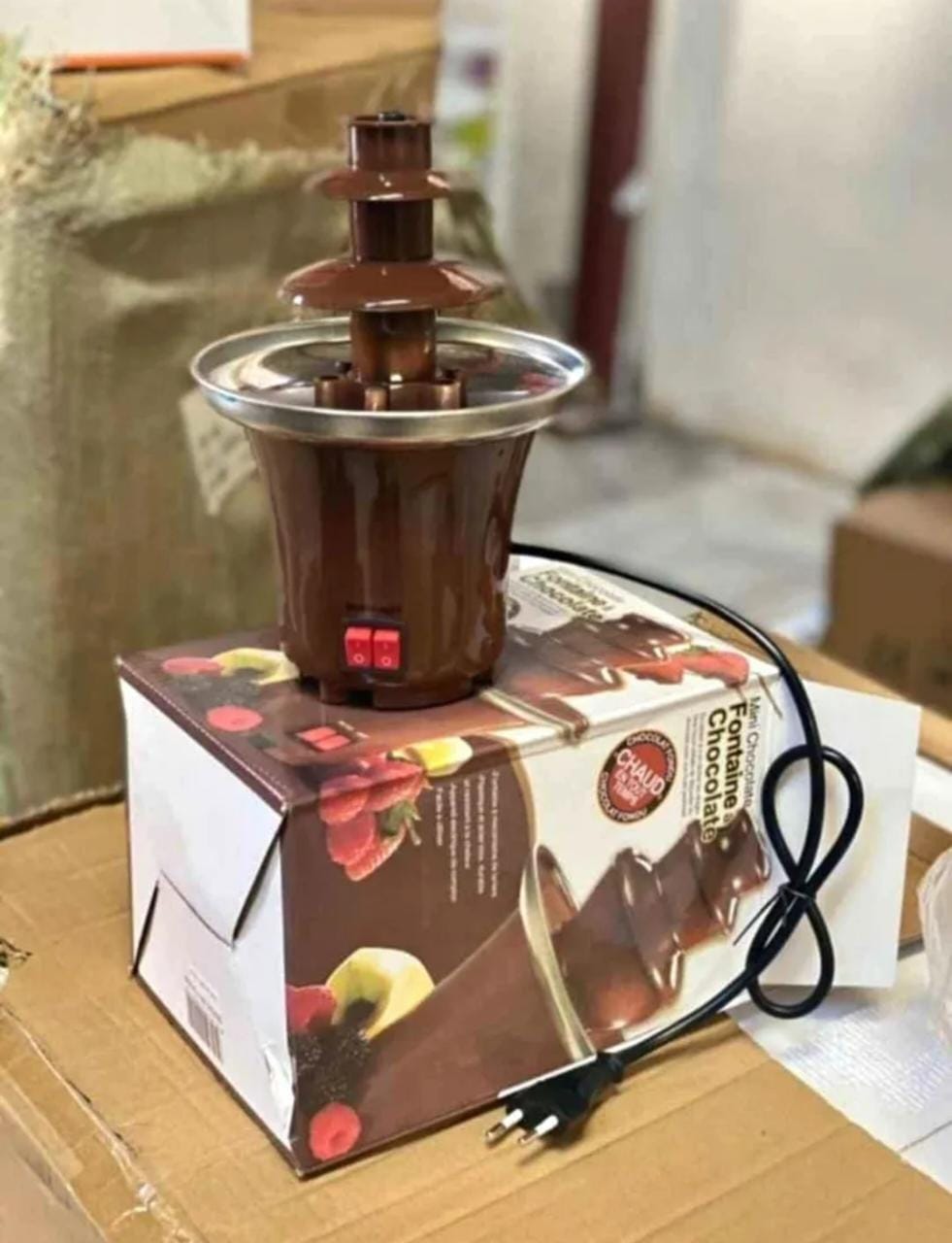Mini Cascada de Chocolate Fuente Chocolatera Eléctrica