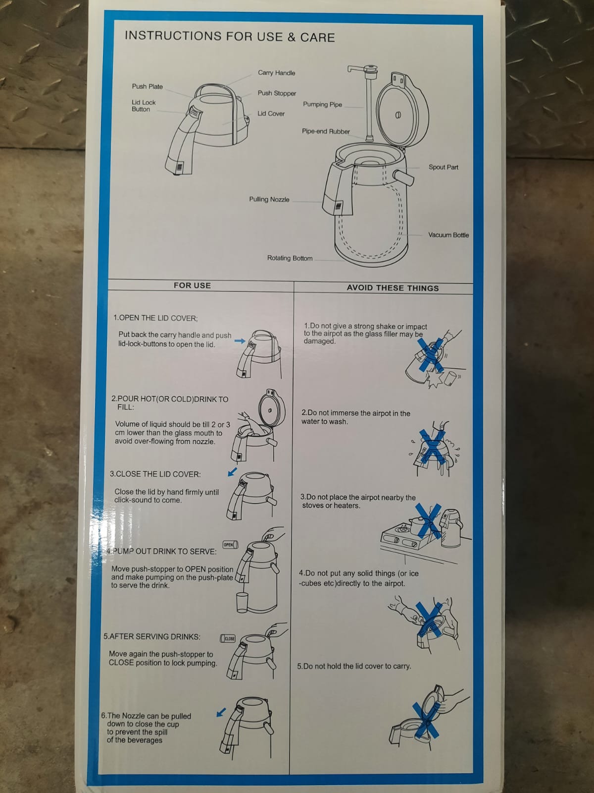 Oferta Termo Cromado con Vidrio Interno de 3lts AIR POT