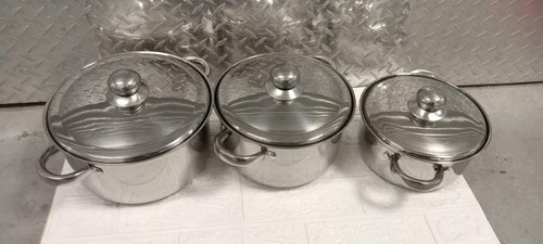 Oferta de Set  de ollas de acero inoxidable 6 piezas