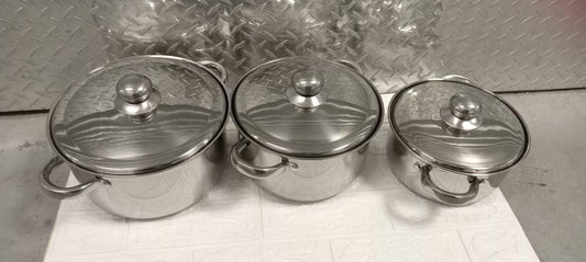 Oferta de Set  de ollas de acero inoxidable 6 piezas