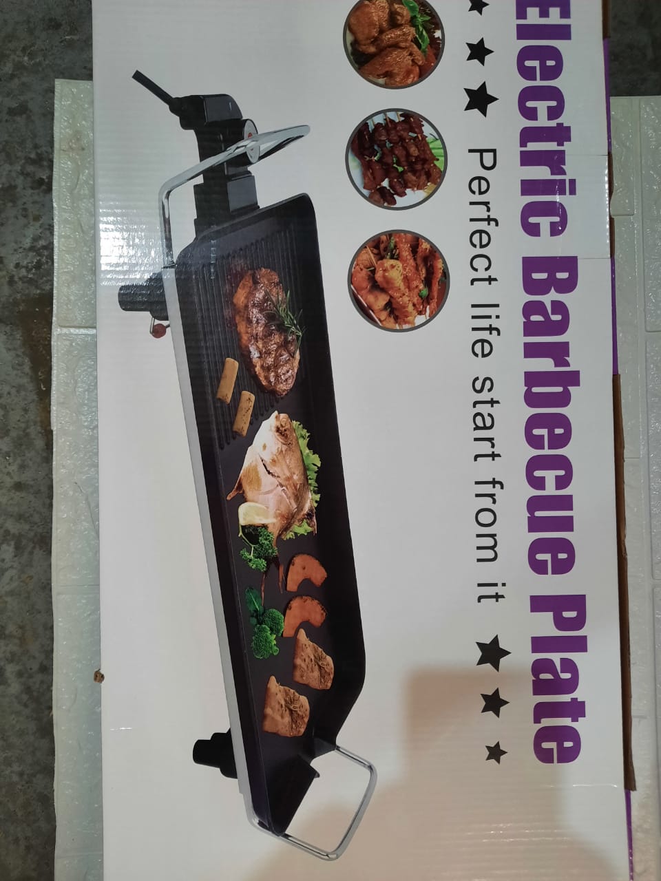 Parrilla eléctrica con plancha