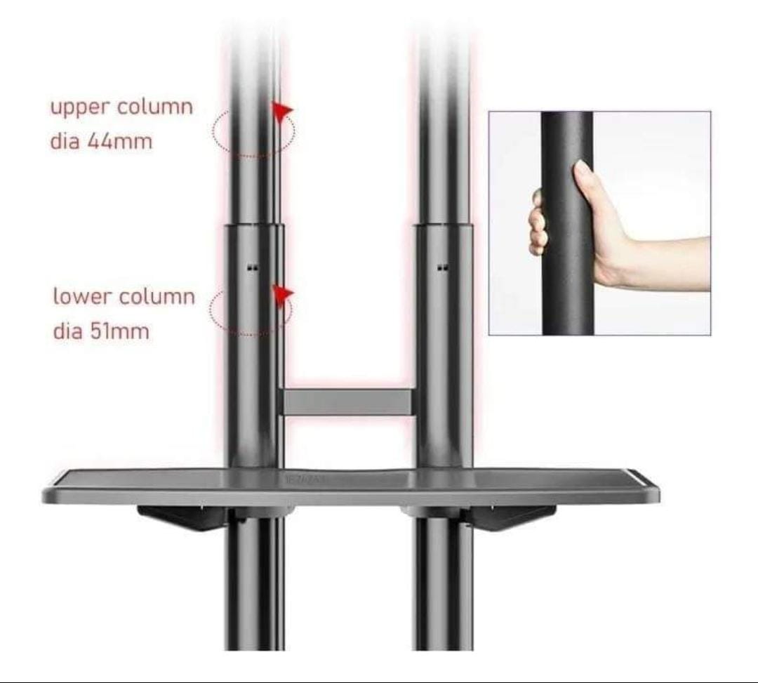 Soporte Base TV LCD Led Smart tipo Pedestal con Rueda Móvil 32 - 70