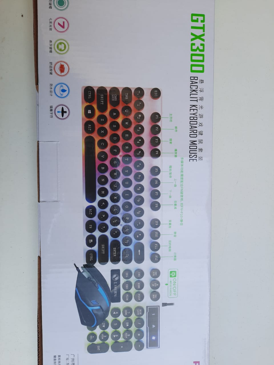 Teclado letra redonda