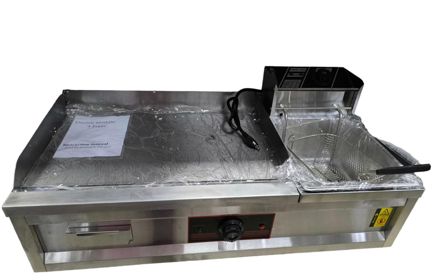 Plancha Churrasquera con Freidora Eléctrica