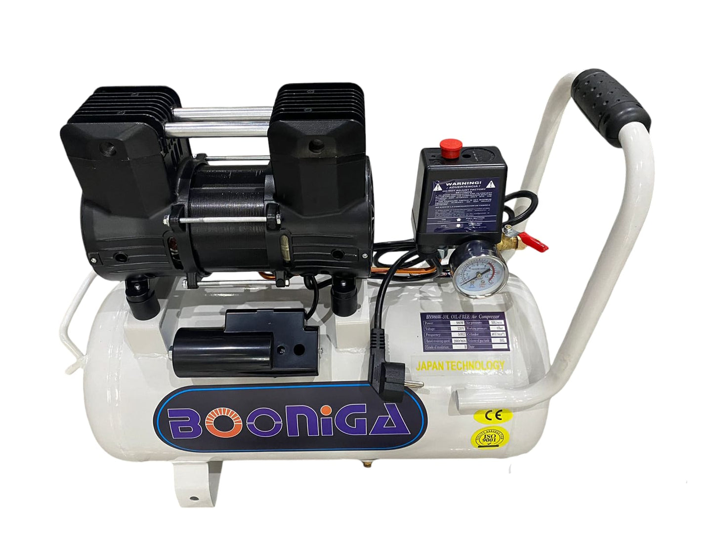 🚨⚙Compresor Silencioso 50lts 8 Bar - Oil Free Booniga⚙🚨