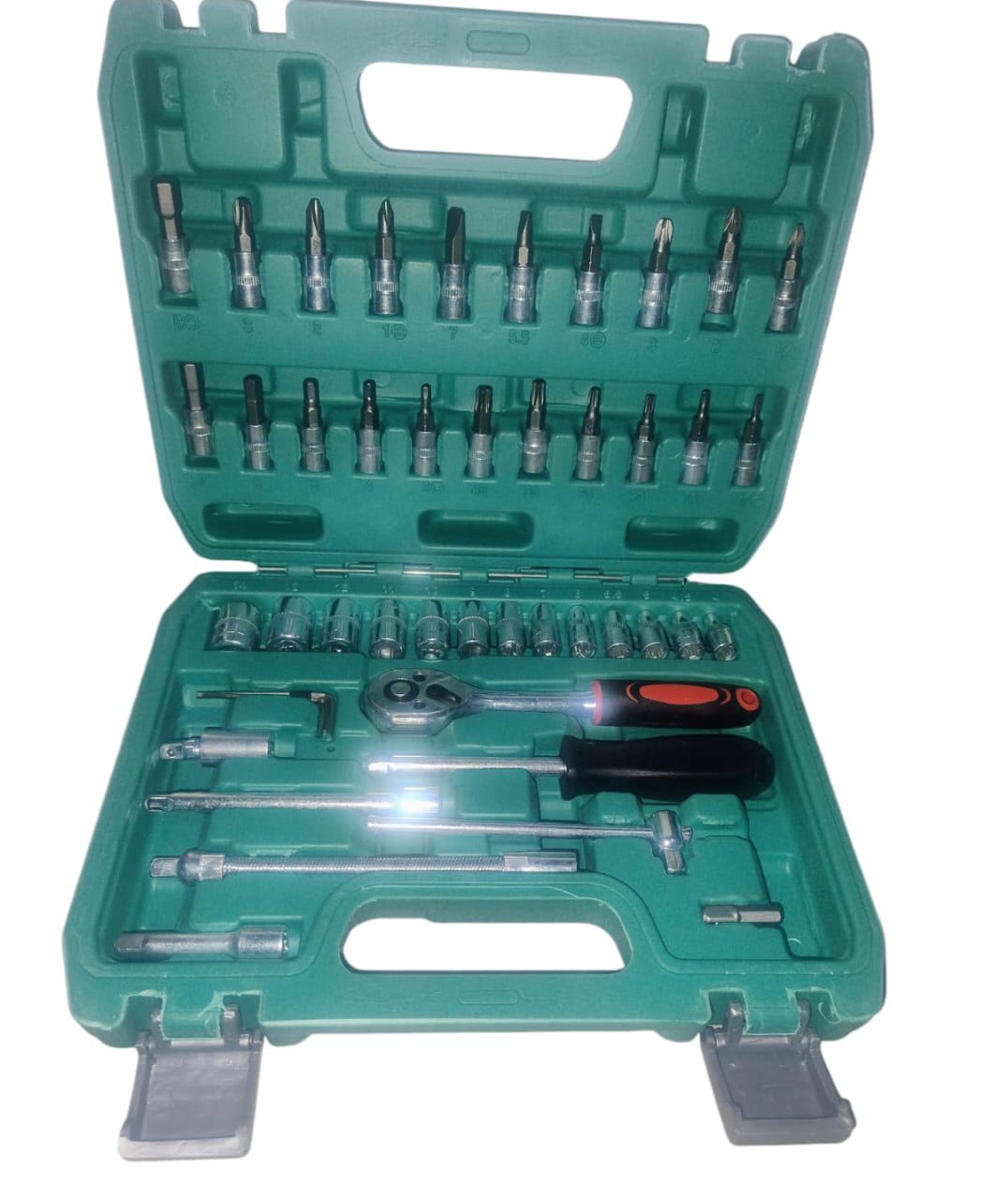 Set de 46 Herramientas Piezas para Automóvil Caja Dados