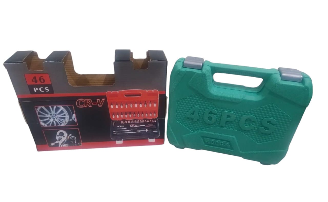 Set de 46 Herramientas Piezas para Automóvil Caja Dados