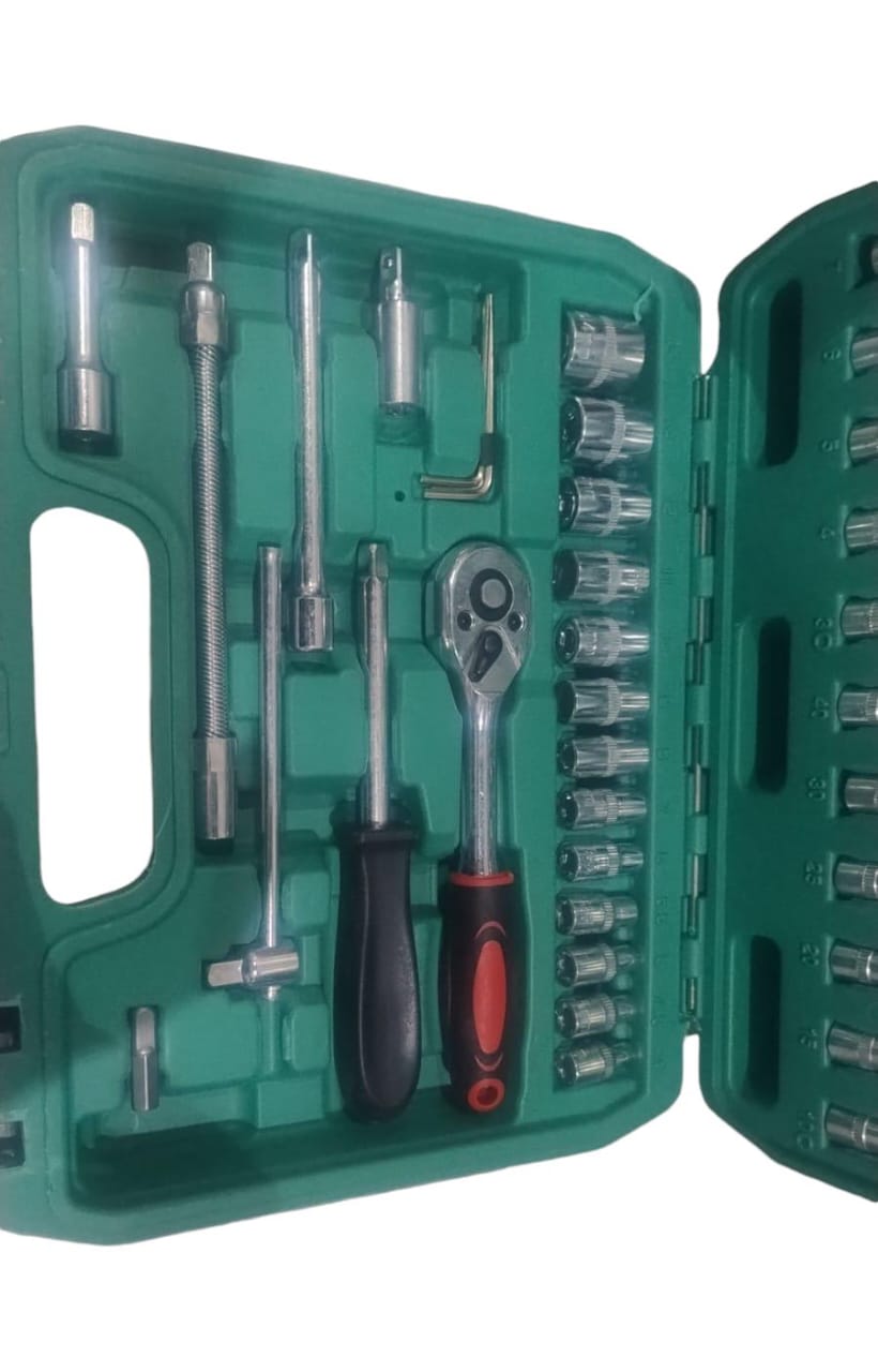 Set de 46 Herramientas Piezas para Automóvil Caja Dados