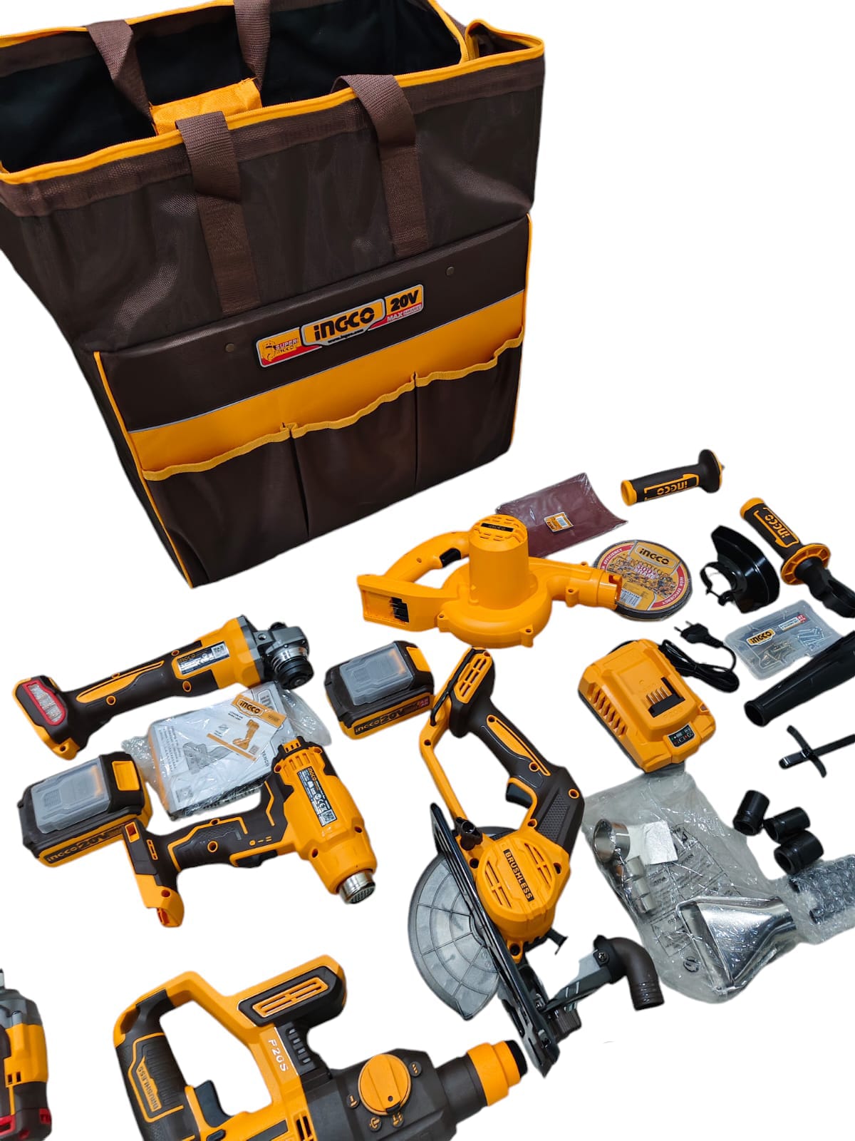 Kit combinado industrial inalámbrico 9 piezas