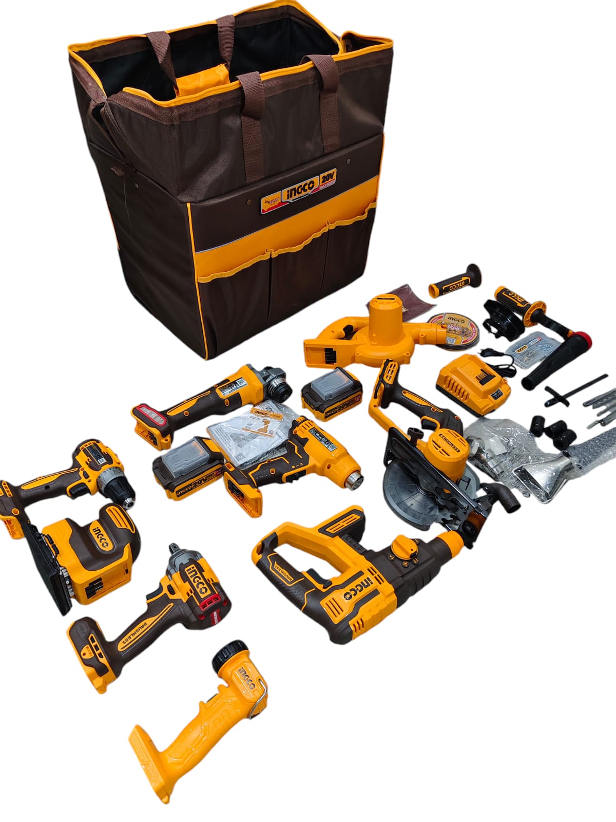 Kit combinado industrial inalámbrico 9 piezas